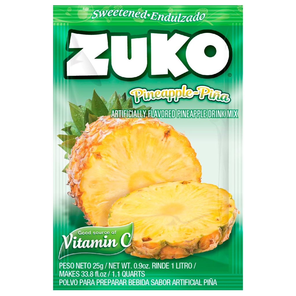 Zuko Drink Mix, Artificial Pineapple Flavor