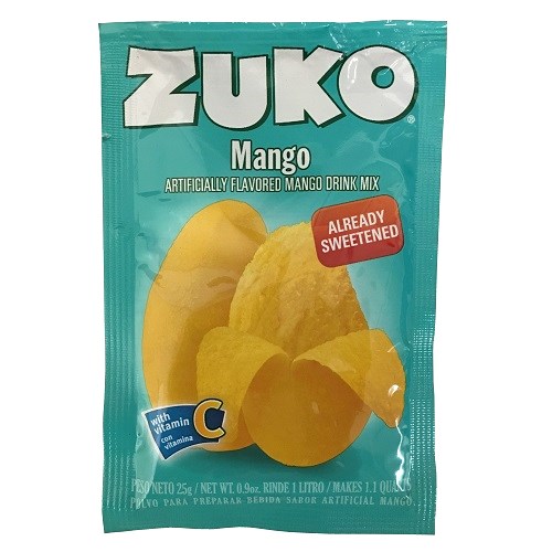 Zuko Drink Mix, Artificial Mango Flavor