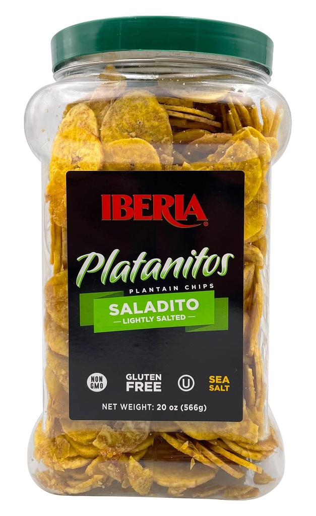Iberia Platanitos Plantain Chips, Lightly Salted, Sea Salt