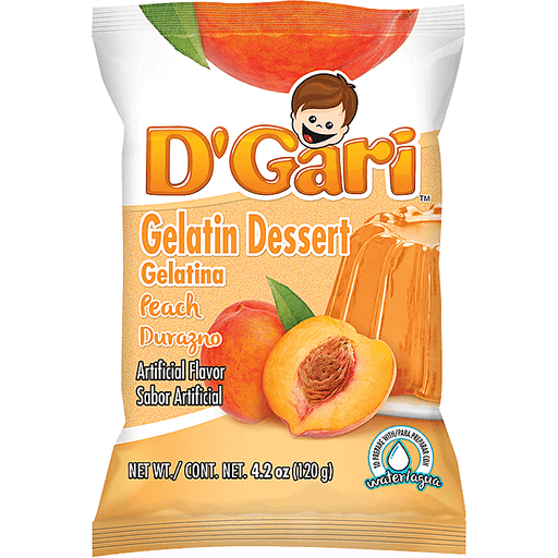 D Gari Gelatin Dessert, Peach