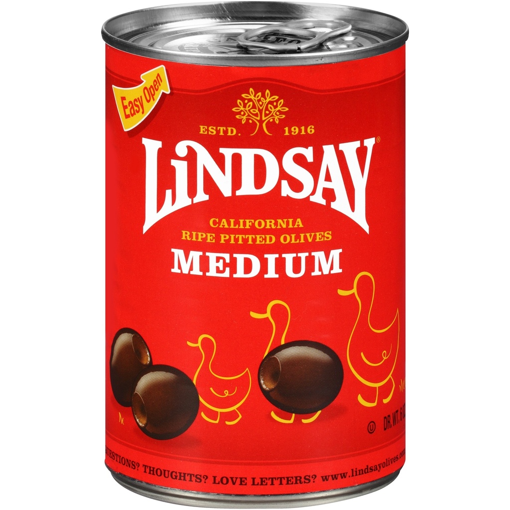Lindsay Small Black Ripe Pitted Olives 6 Oz. Can