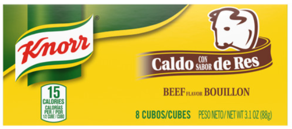 Knorr Beef Flavor Bouillon/Caldo De Res Bouillon Cubes