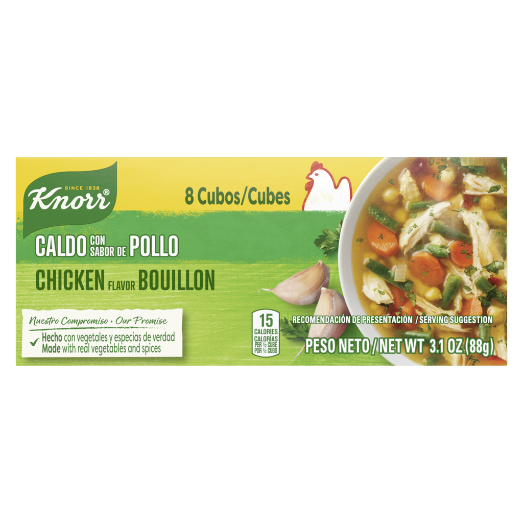 Knorr Chicken Flavor Bouillon Cubes, 8 Count, 3.1 Oz