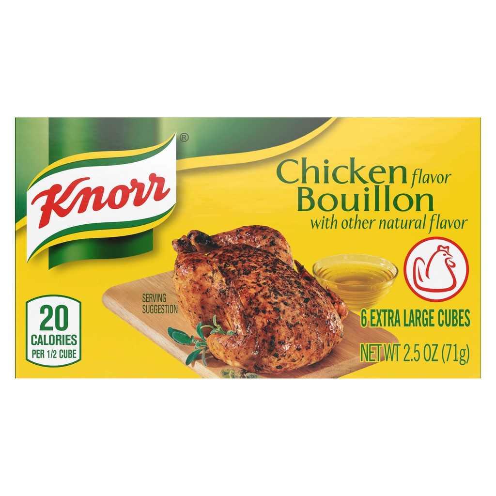 Knorr Chicken Flavor Bouillon 6 Extra Large Cubes, 2.5 Oz