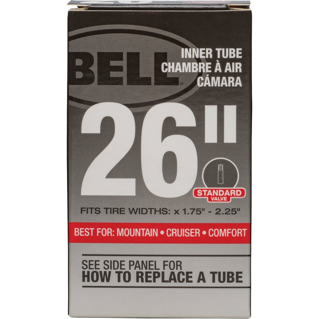 Bell Sports 7109072 Bicycle Inner Tube 26" Rubber