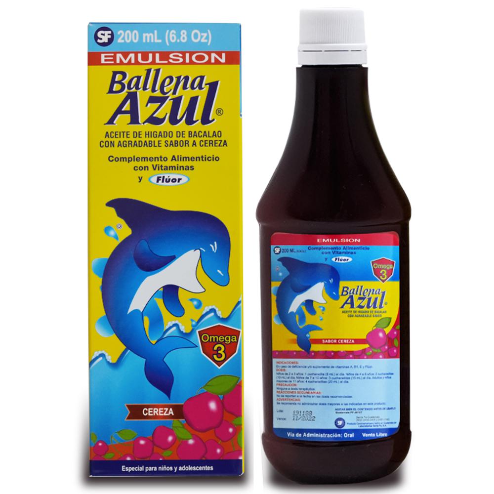 Laboratorios Santa Fe Emulsión Ballena Azul 200Ml Cereza