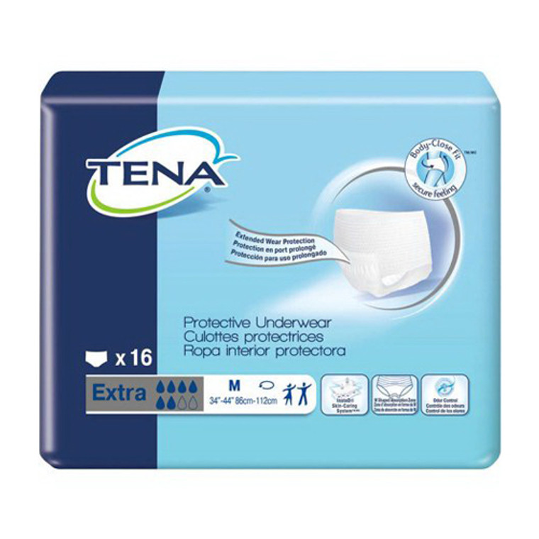 Tena Extra Disposable Pull On Underwear, Medium