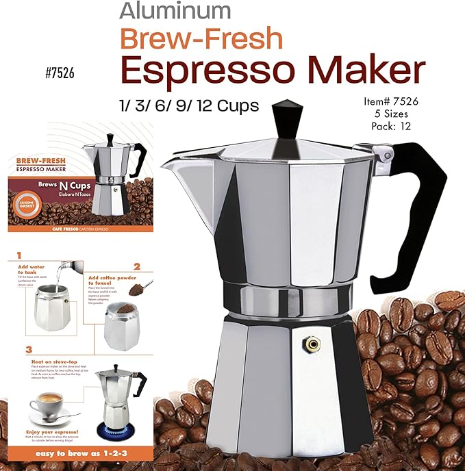 Wee's Beyond Cafetera WEEB1170_15863573, Capacidad De 12 Tazas, En Aluminio