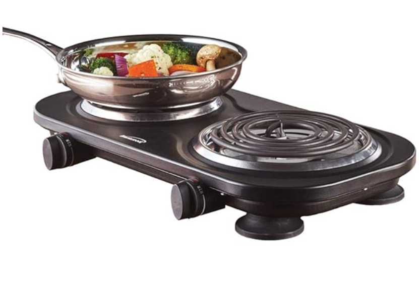 Hornilla Negra Electric doble burner TS-361W