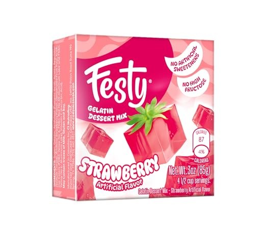Festy Strawberry Gelatin Dessert Mix, 3 Oz