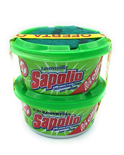 Sapolio Dishwashing Cream, Tutifruti, Lemon, Apple,Orange,360 Grs. (green)
