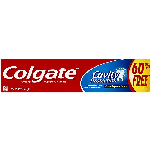 Colgate Cavity Protection Toothpaste with Fluoride, Great Regular Flavor, 2.5 Oz | CVS