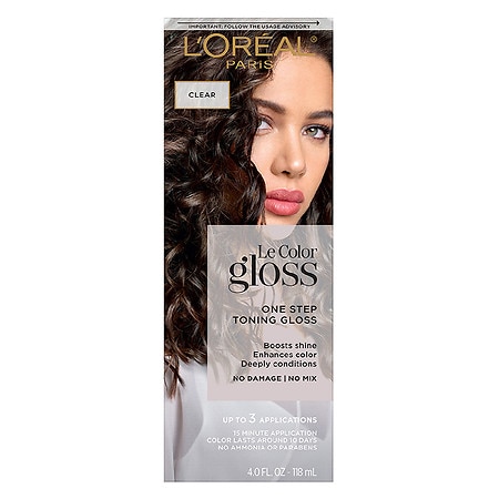 L'Oreal Paris Le Color Gloss One Step in-Shower Toning Gloss, Clear - 4 Fl Oz
