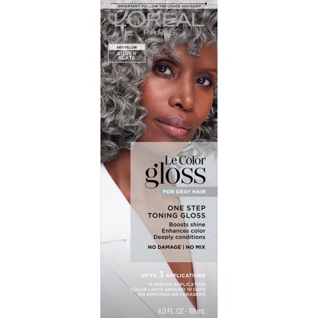 L'Oreal Paris Le Color Gloss One Step in-Shower Toning Gloss - Silver Slate, 4 Fl Oz