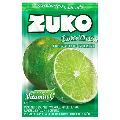 Zuko Drink Mix, Artificial Lemonade Flavor