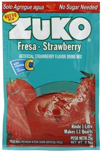 Zuko Artificial Strawberry Flavor Drink Mix - 0.9 Oz