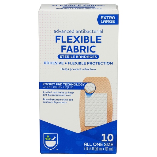 Advanced Antibacterial Fabric Bandages, XL