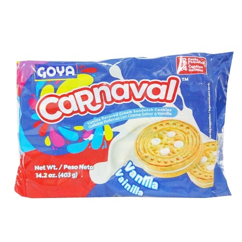 Goya Carnaval Vanilla Flavored Cream Sandwich Cookies