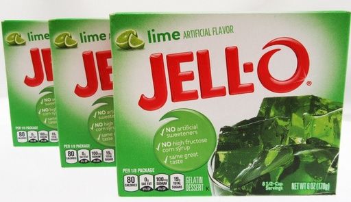 Jell-O Lime Gelatin Dessert Mix, 6 Oz Box