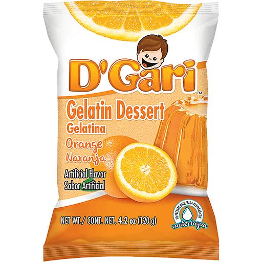 D Gari Gelatin Dessert, Orange