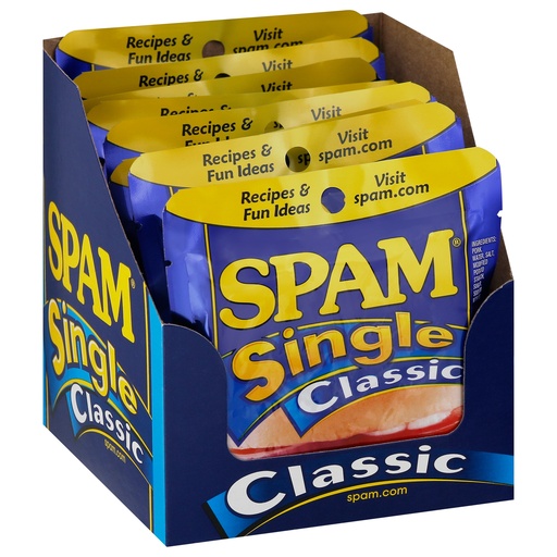 Spam Single Classic Sliced Meat 2.5 Oz. Pouch