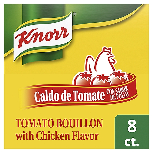 Knorr Hispanic Tomato W/Chicken Flavor Cubes Bouillon 8 Ct Box