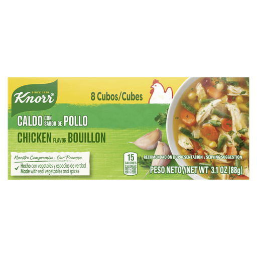 Knorr Chicken Flavor Bouillon Cubes, 8 Count, 3.1 Oz