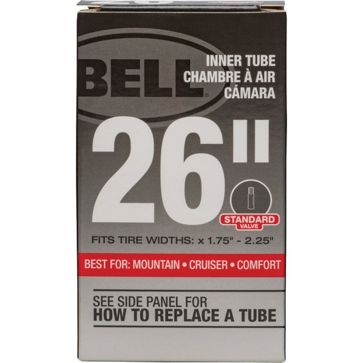 Bell Sports 7109072 Bicycle Inner Tube 26" Rubber