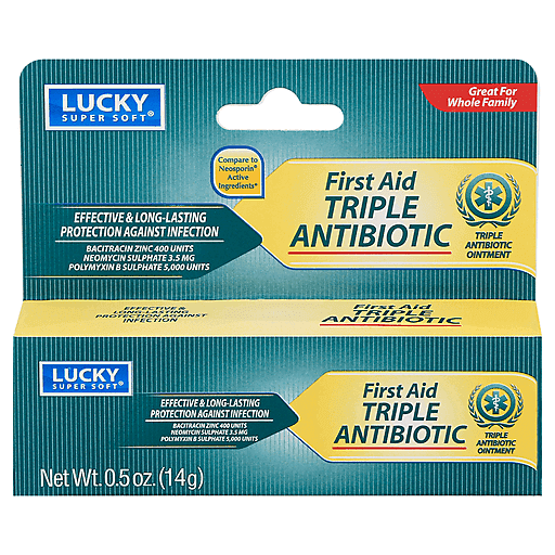 Lucky Super Soft First Aid Triple Antibiotic Ointment 0.5 Oz