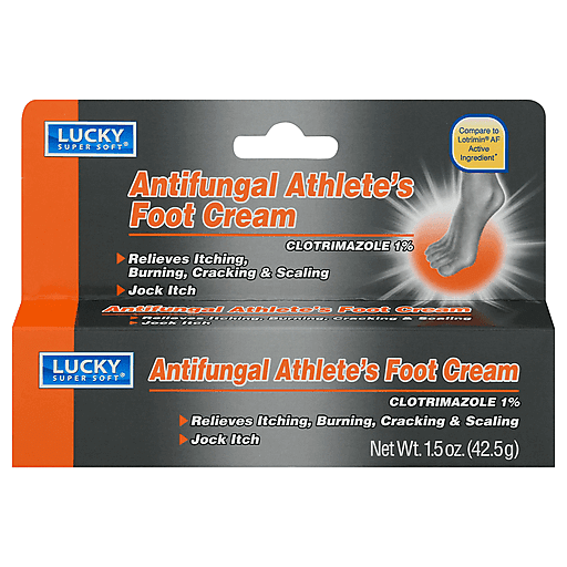 Lucky Super Soft Athlete's Foot Cream, Antifungal 1.5 Oz