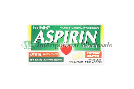 HealthA2Z A2 Aspirin, 81 Mg, Enteric Coated, Tablets