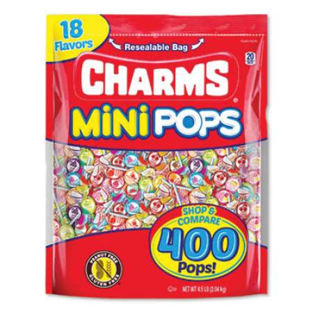Tootsie Roll Charms Mini Lollipops, 18 Assorted Flavors, 71.96 Oz