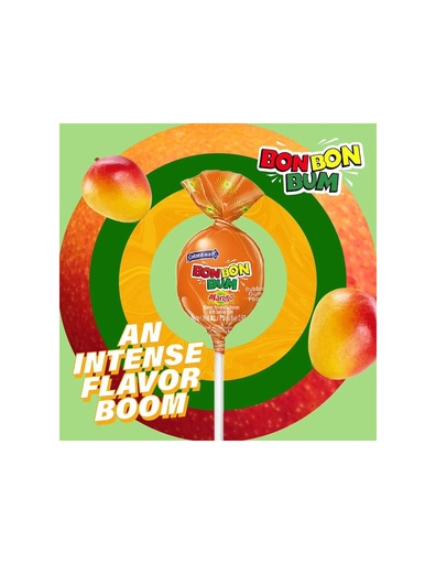 Bon Bon Bum Pops, Bubble Gum, Mango