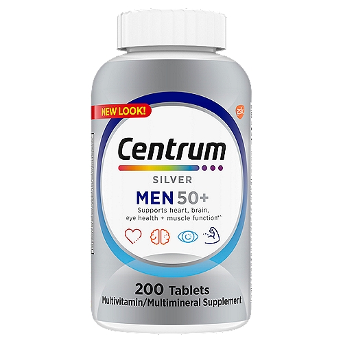Centrum Silver Multivitamin/Multimineral Supplement, Men 50+, Tablets