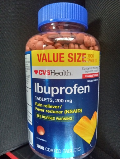 CVS Ibuprofen Tablets Of 200mg Pain Reliever Fever Reducer
