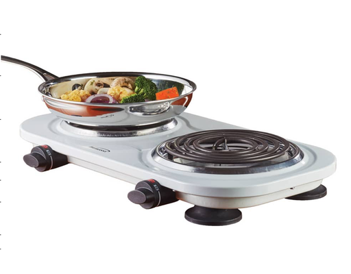 Hornilla Blanca Electric doble burner TS-361W