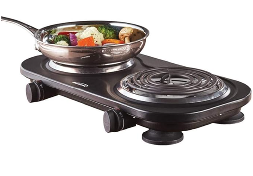 Hornilla Negra Electric doble burner TS-361W