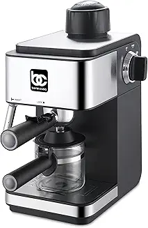 Bene Casa 4-cup espresso maker; milk frother, cappuccino, coffee, latte maker BC-99189