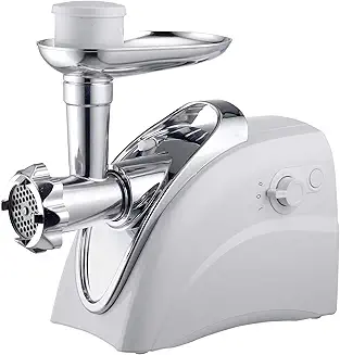 Brentwood MG-400W Electric Meat Grinder, Sausage Stuffer, White