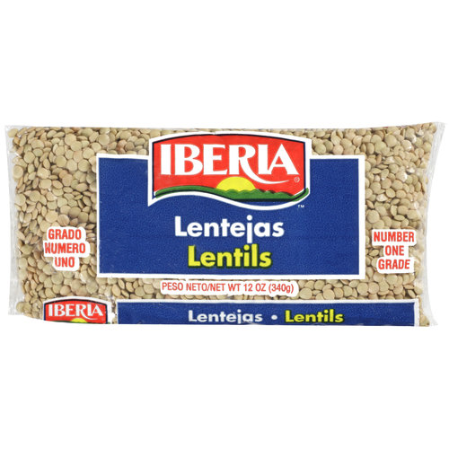Iberia Lentil Beans  Lentejas  12 Oz Bag