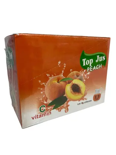 TOP JUS Durazno 10g x 24 Paquetes 2 litros paquetes