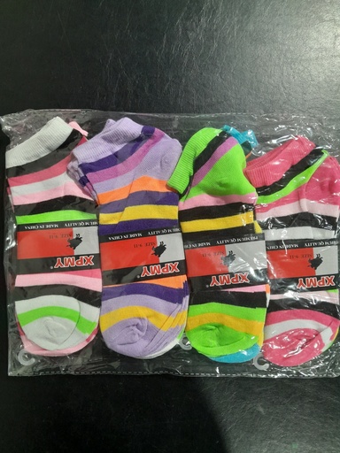 12 PARES DE MEDIAS XPMI MULTICOLORES