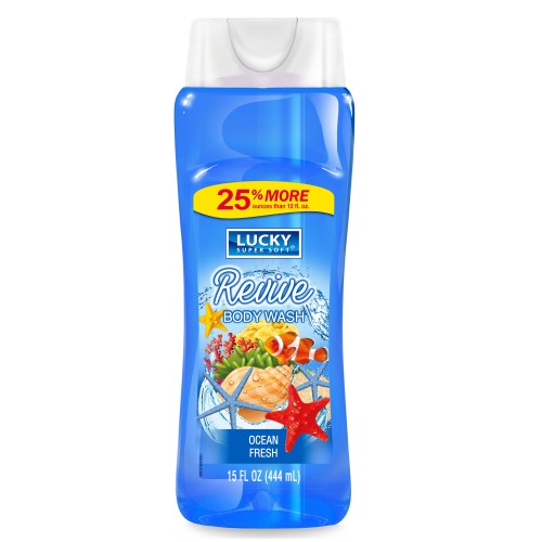 Lucky Super Soft 8316-12 Body Wash  Ocean Fresh  15-oz.