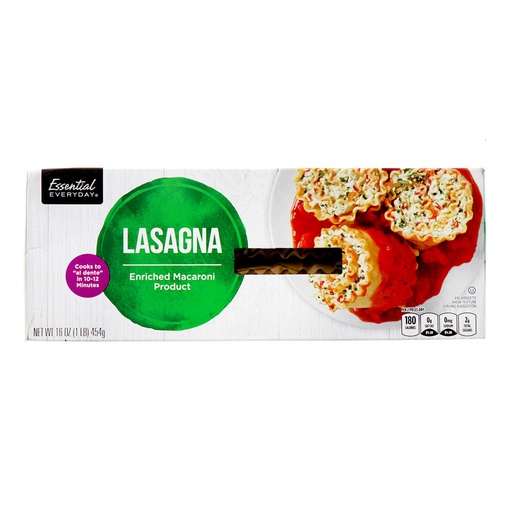 Lasagna, Enriched Macaroni Product