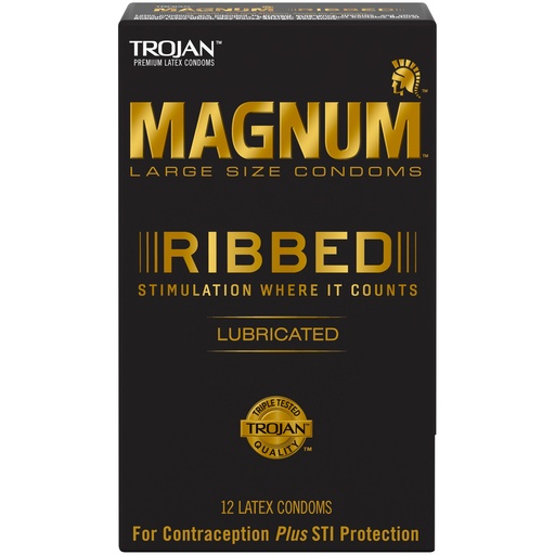 Trojan Ultra Ribbed Condoms - 12 Pack
