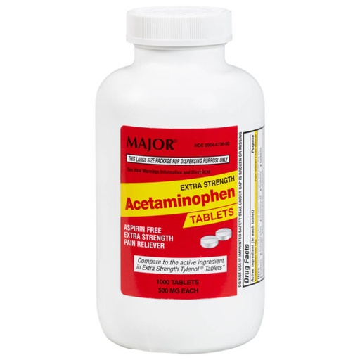 ACETAMINOPHEN 500MG TAB 1000 tabletas