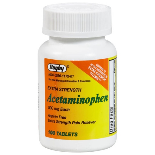 ACETAMINOPHEN X-STR 500MG TABLET 100 tabletas